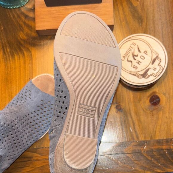 Toms Navy Heeled Ankle Boots - Picture 12 of 12